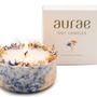 Candles - Soy wax candle with Cornflower and Marigold petals 250 g - AURAE