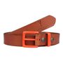 Leather goods - Cognac leather belt with interchangeable buckle - VERTICAL L ACCESSOIRE