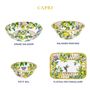 Assiettes de réception - Vaisselle mélamine collection Capri - LES JARDINS DE LA COMTESSE