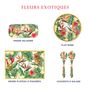 Assiettes de réception - Vaisselle mélamine Collection Fleurs Exotiques - LES JARDINS DE LA COMTESSE