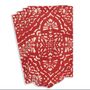 Linge de table textile - Serviette d'invité en lin en papier rouge Annika Airlaid Die-Cut - CASPARI