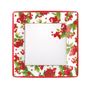 Everyday plates - Christmas Berry Square Paper Salad & Dessert Plates in Red - 8 Per Package - CASPARI