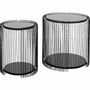 Coffee tables - Side Table Wire Double Black (2/Set) - KARE DESIGN