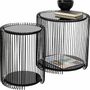 Coffee tables - Side Table Wire Double Black (2/Set) - KARE DESIGN