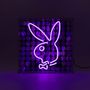 Objets de décoration - Boîte à néon en acrylique - Playboy - Disco Bunny - violette - LOCOMOCEAN