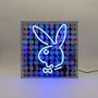 Decorative objects - Playboy Glass Neon Box Sign - Disco Bunny - Blue - LOCOMOCEAN