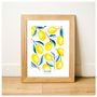 Stationery - 30 x 40 cm poster - Lemons - BLEU COQUILLE