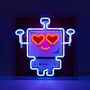 Decorative objects - Large Acrylic Box Neon - Robot - LOCOMOCEAN