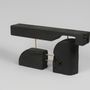Objets design - Design contemporain original, chêne brûlé avec laiton, table d'appoint unique, logniture - LOGNITURE