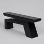 Design objects - Solid Burnt Wood, Sculptural Side Table, Original Contemporary Design, Logniture - LOGNITURE