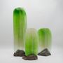Art glass - Contemporary Glass Sculpture Set - Green - JONATHAN AUSSERESSE