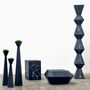 Sculptures, statuettes and miniatures - Totem sculpture in natural slate, 180/25/25 cm, gold decor, Kintsu - LE TRÈFLE BLEU