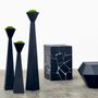 Sculptures, statuettes and miniatures - Poetic, Trio of sculptures in natural slate, Height 52.72, 92 cm - LE TRÈFLE BLEU