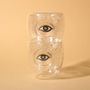 Glass - Evil Eye Double Walled Glass Cups Without Handles - SOKA DESIGN STUDIO TABLEWARE