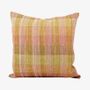 Fabric cushions - Cushion Cover - Cotton & Vine | The Checks of Kudzu Vine | Size: 50x50Cm - NIKONE HANDCRAFT, LAOS