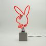 Decorative objects - Playboy Glass Neon Sign (Concrete base) - Bunny - Red - LOCOMOCEAN