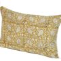 Curtains and window coverings - Indienne Cushion 30X45 Cm Ocre Fleurs - EN FIL D'INDIENNE...