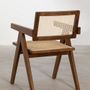 Office seating - Pierre Jeanneret high quality chair, oak and rattan - ELEMENT ACCESSORIES