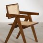 Office seating - Pierre Jeanneret high quality chair, oak and rattan - ELEMENT ACCESSORIES