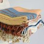 Throw blankets - Multi Striped Cotton Throw - TAI BAAN CRAFTS