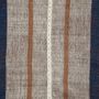 Throw blankets - Dark Chocolate Striped Cotton Throw - TAI BAAN CRAFTS