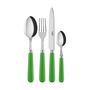 Ménagères - Set de 4 couverts de table - Pop uni, Vert Printemps - SABRE PARIS