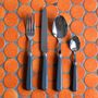 Flatware - 4 pieces cutlery set - Pop unis Dark Grey - SABRE PARIS