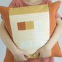 Fabric cushions - Spicy Salmon CU Patchwork cotton cushion cover (50cm x 50cm)/ (30cm x 50cm) - TAI BAAN CRAFTS