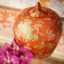 Decorative objects - Temple Jar in China Red with Flowers - G & C INTERIORS A/S