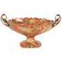 Vases - Oval Planter/Bowl in Red Palm Pattern - G & C INTERIORS A/S