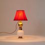 Lampes de table - Lampe de bureau vintage en laiton rouge - MARINA BLANCA