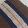 Fabric cushions - Thick & Thin Earthy Striped Cotton Cushion Cover - TAI BAAN CRAFTS