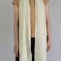 Scarves - Off-white narrow cotton scarf - TAI BAAN CRAFTS