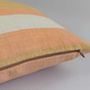 Fabric cushions - Fading Salmon Striped Cotton Cushion Cover - TAI BAAN CRAFTS