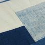 Coussins textile - Housse de coussin en coton patchwork bleu indigo (30 cm x 50 cm) - TAI BAAN CRAFTS