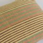 Fabric cushions - Retro Honey Striped Cotton Cushion Cover - TAI BAAN CRAFTS