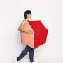 Prêt-à-porter - Micro-parapluie bicolore Rose Corail & Rouge - Edmond - ANATOLE