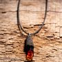 Jewelry - Amber flint pendant - THEOPHILE CAILLE