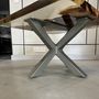 Coffee tables - Clear epoxy resin square design coffee table - FRENCH EPOXY