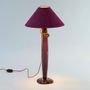 Art glass - Slim Aubergine Coloured Muranoglass Lamp - MARINA BLANCA