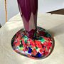 Verre d'art - Lampe fine en verre de Murano de couleur aubergine - MARINA BLANCA