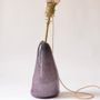 Verre d'art - Fleur en bronze dans un vase violet - MARINA BLANCA