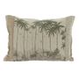 Fabric cushions - BADALPUR Ananbo monochrome printed linen cushion cover 40x55 cm Beige - EN FIL D'INDIENNE...