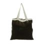 Bags and totes - BADALPUR Ananbo gray monochrome printed linen tote bag 38x40 cm olive noire - EN FIL D'INDIENNE...