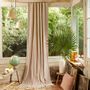 Curtains and window coverings - Boho Curtain 140X300 Cm Boho Sable - EN FIL D'INDIENNE...
