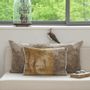 Coussins textile - CAMPAGNE Housse de coussin imprimé Ananbô 40x55 cm OCRE - EN FIL D'INDIENNE...