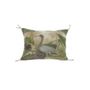 Fabric cushions - COCHIN Ananbo multicolored printed linen cushion cover 25x35 cm - BIRD - EN FIL D'INDIENNE...