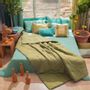Plaids - ETAMINE Edredon 140X240 cm ETAMINE 2 KAKI - EN FIL D'INDIENNE...