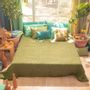 Throw blankets - Etamine Quilt 220X240 Cm Etamine 2 Kaki - EN FIL D'INDIENNE...