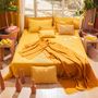 Throw blankets - Etamine Quilt 220X240 Cm Etamine 2 Ocre - EN FIL D'INDIENNE...